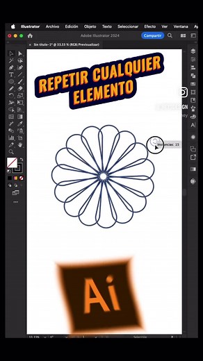 Cómo repetir elementos fácilmente en Adobe Illustrator