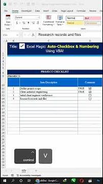 ✅ Excel Magic: Auto-Checkbox & Numbering Using VBA!