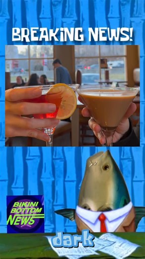 Brewed Awakenings on Instagram: "Your regularly scheduled scrolling has been interrupted! 🐟 Just a reminder that Brewed After Dark is serving up vibes, martinis, and late-night bites every Thursday through Saturday until 9 PM. 🍹✨ See you at the bar! #bikinibottom #rhodeisland #fyp"