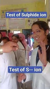 test of sulphide ion | test of acidic radical | test of sulphide ion | lead acetate paper