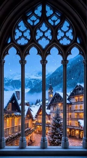 Relaxing Winter Window View — ASMR Snowfall ❄️