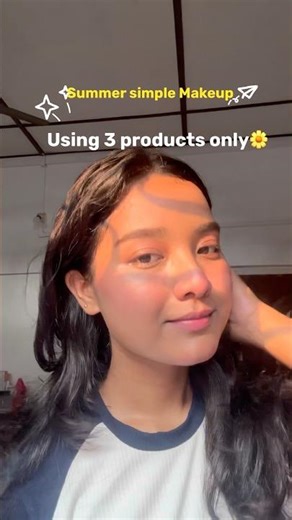 Easy summer makeup 🤍#fyp #summermakeup #simplelook