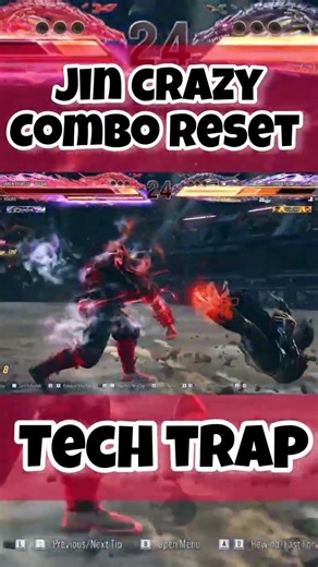 😱 CRAZY JIN TECH TRAP COMBO ‼️ TEKKEN 8 SEASON 2 #tekken8 #tekken #comboguide