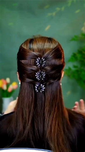 Simple Three-part Braid on One side HairStyle 💕 #hairstyle #hair #shorts #beautiful #youtube
