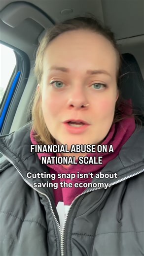 Financial control isn’t just a “bad relationship” or “they’re just bad with money!” It’s coercive control - the same dynamic that plays out when systems cut off food, funds, or safety nets like SNAP. When survival depends on someone else’s approval, your basic human rights or a policy’s loophole, that’s not empowerment - it’s entrapment. If you’ve ever wondered, “Was that abuse… or just control?” Download my free guide “Is This Abuse?” to get clarity and language for what you’ve lived through fr
