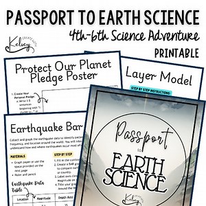 Layers of the Earth, Weathering & Erosion, Rock Cycle, Earthquake Worksheet