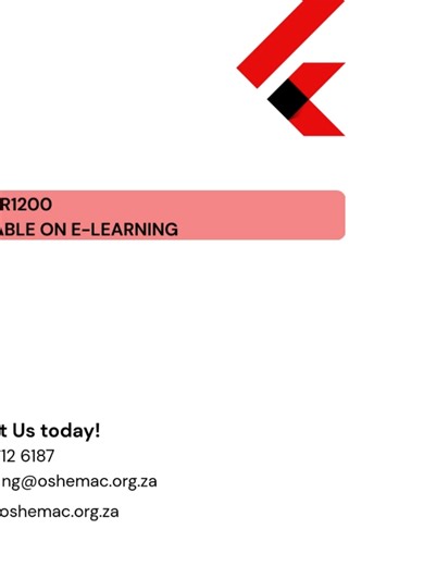 🦺 COMPLIANCE COMBO COURSES – ONLY R1 200 Upgrade your safety knowledge with our Compliance Combo, available on E-Learning. 📚 Courses Included: ✔ SHE Representative ✔ COIDA ✔ HIRA ✔ Incident Investigation ✔ Legal Liability ⏳ Duration: 4 Weeks 🎓 SAIOSH Accredited 📄 5 Certificates upon completion 📲 Register today: 🌐 www.oshemac.org.za 📞 010 312 6187 #training #ohs #saiosh #midrand #safetyofficer #safetyfirst #healthandsafety #oshemac #sherep #hira #coida #legalliability #fyyyppp #foryou #fyp