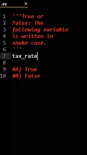 Python Practice Question: Snake Case