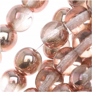 Czech Glass Druk Round Beads 6mm Apollo Gold (1 Strand)