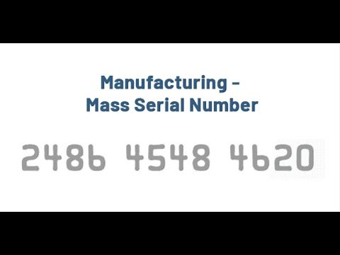 How to generate manufacturing serial number?