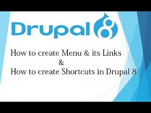 Drupal 8 Tutorial for Beginner Lesson-7: How to Create Menu & Shortcuts in Drupal 8 - Hindi
