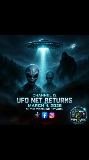 Tonight and every Wednesday stop by Channel 12, The conspiracy channel, for the UFO Net. Hosted by @bamagranitepoc #ufo #alien #bigfoot #pocradio #viperlinkusa