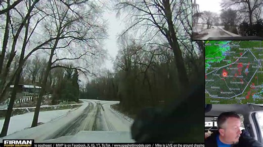 Mike is LIVE on the ground in his Storm Chaser chasing the severe ice expected in the south. | Mike's Weather Page