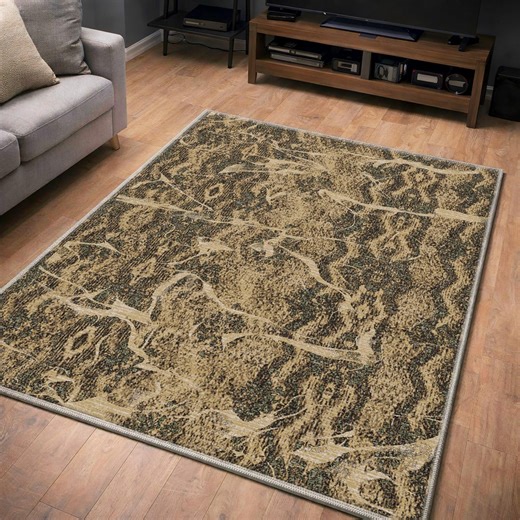 Snake Skin Abstract Rug, Woody Carpet, Beige Green Retro Mat, Worn Look Boho Rug, Rustic Carpet, Moody Living Room Rug - Etsy