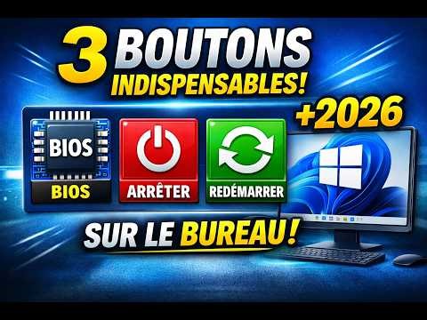 3 raccourcis MAGIQUES pour contrôler Windows en 1 clic BIOS, arrêt, redémarrage – 2026