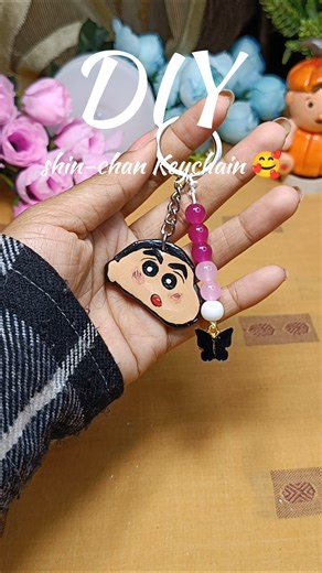 DIY Shin-chan Keychain 🥰 #shorts #craft #diy #shinchan #keychain #viral