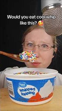 Cool whip and sprinkes mukbang ASMR 😎 would you try this? 🤯 #ASMR #mukbang #asmreating #coolwhip