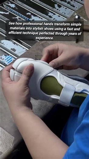 Amazing Speed As Skilled Worker Assembles White Designer Sneakers