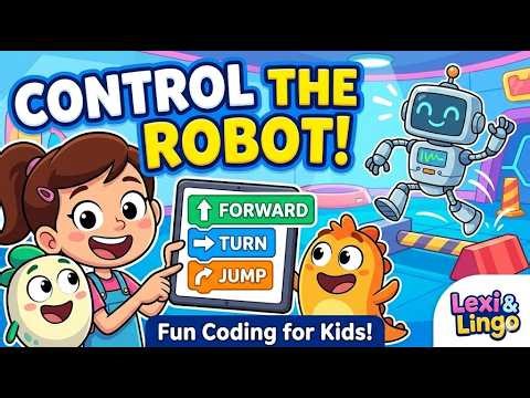 How Do Robots Follow Instructions? 🤖 Fun Coding for Kids! Lexi & Lingo #STEM #Robots #CodingForKids