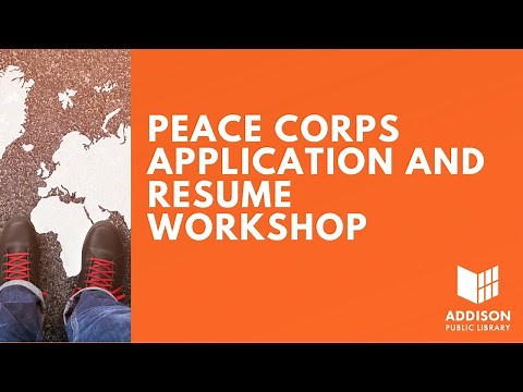 Peace Corps Application and Resume Workshop