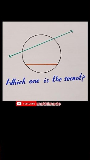 Secant vs Chord | Identify the Secant and the Chord | Circle Geometry #Shorts