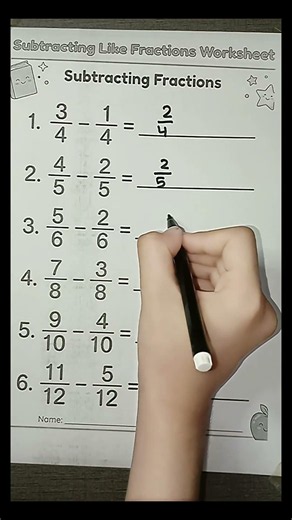 Adding Like Fractions | Easy Math Trick #maths#shortsviral