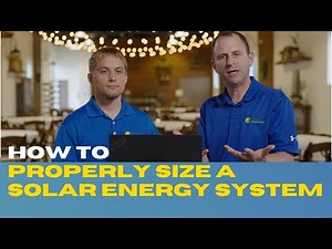 How to properly size a PV solar energy system