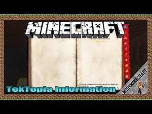 TekTopia Information Mod 1.12.2 & Tutorial Downloading And Installing For Minecraft