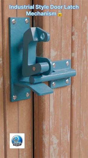Industrial Style Door Latch Mechanism 🔒 | Heavy Duty Smart Lock Design #Shorts