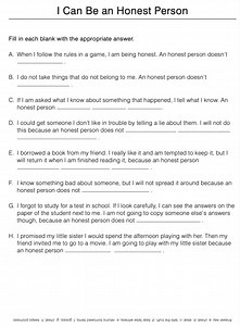 Honesty: Lesson Ideas