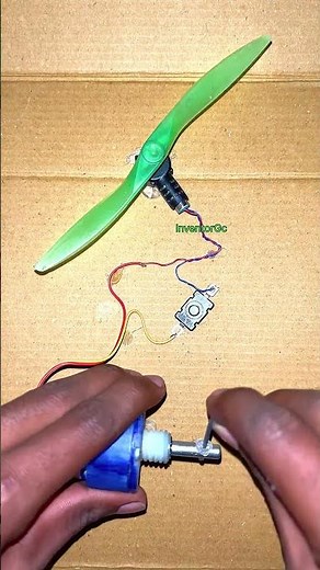 Running drone motor with 2wing propeller using gear motor #diy #project #dronemotor