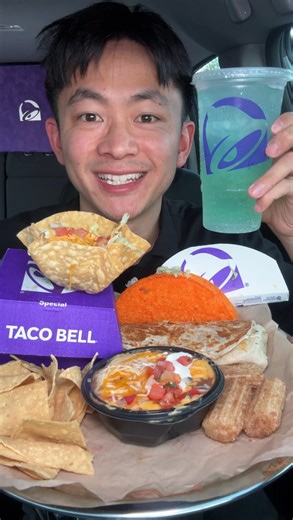 J E R R Y on Instagram: "Trying @tacobell Luxe Value Menu Items 🔥 #food #mukbang #tacobell #asmr #fastfood"