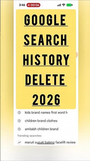 How to Delete Google Search History Permanently 📲 #shorts