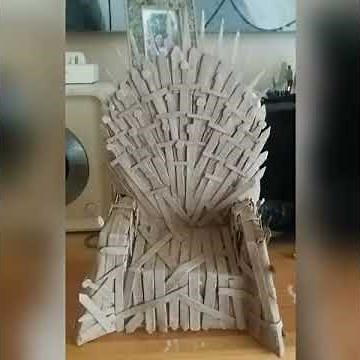 DIY cardboard Game of throne chair