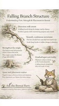 🌳 Falling branch structure - How to. #bonsai #garden #gardening