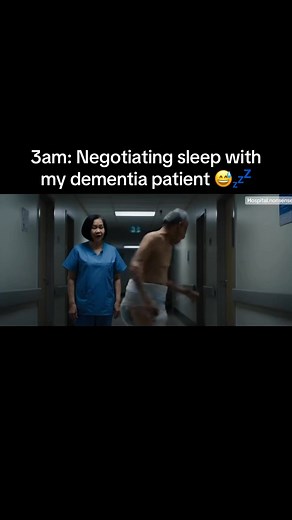Convincing a dementia patient to sleep at 3am😴 #cna #nurse #hospital #nurselife #nightshift #nursinghumor #dementiacare #healthcareheroes #nursestories #nursehumor #caregiving #nursestruggles #nightshiftlife | Nurse Mark