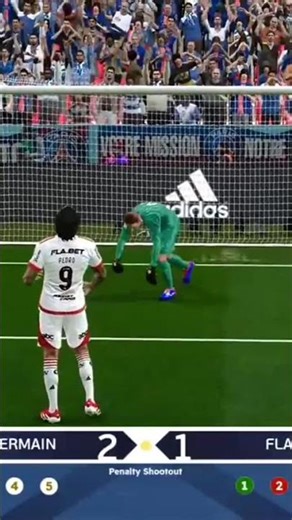 Recreation of the Pedrol vs. Safonov penalty kick in a video game.