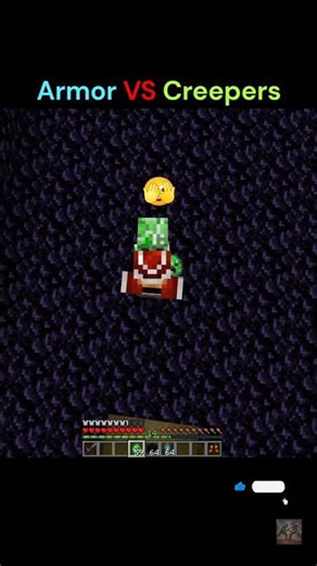 Armor VS Creeper #minecraft #reels #gaming #shorts