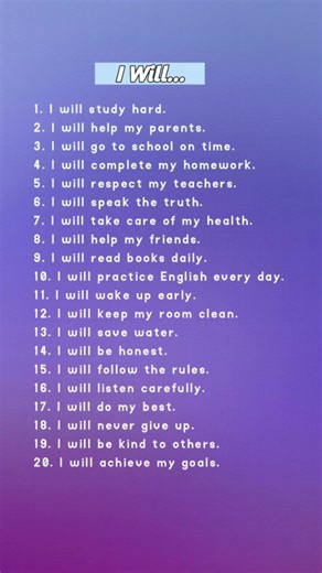 Here are 20 sentences using I Will... /Simple and easy/ #learnenglishwithdsm #iwillsentences