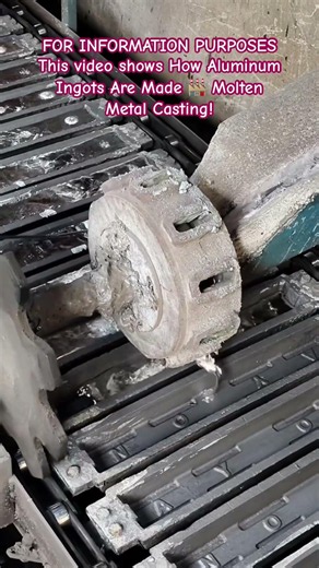 Automated Aluminum Ingot Casting Machine #IndustrialManufacturing #MetalCasting #Metallurgy
