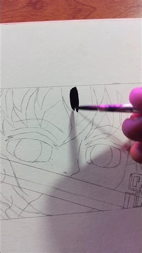 Drawing Muichiro Tokito with Colored Pencils ☺️ #shorts