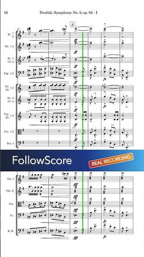 Dvořák – Symphony No. 9 “New World” Op. 95: 1st Movement (Full Score) | Sheet Music & Real Recording