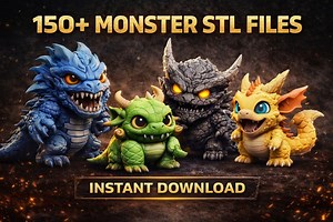 150  Monster STL Files – Fantasy Creature 3D Printable Bundle (digital Download) - Etsy
