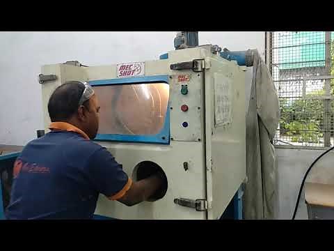 Glass bead blasting