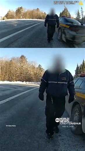 Newly released body camera video shows the moment an SUV crashed into a New York State Trooper. New York State Police were investigating a property damage accident in the town of Duane, near the Canadian border, when officials say a vehicle ran a stop sign and slammed into Trooper Bailey Martin and her patrol car. Martin received non life-threatening injuries, and has since returned to duty. Officials say the driver of the SUV indicated he failed to observe the stop sign due to sunlight impairin