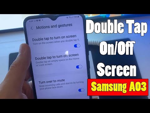 Samsung Galaxy A03: How To Double Tap On/Off Screen | Double Tap Lock Screen Setting Samsung A03