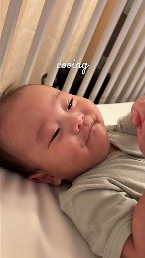 When does cooing and babbling start? Here’s at 4 months old baby cooing👶💖 #baby #cute #shorts