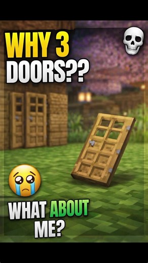 Minecraft But I Got 3 Doors Instead of 2 😳 | What About Me 💔 #shorts #viral #trending