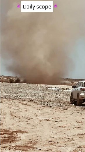 Amazing Dust Devil Caught on Camera | Spinning Sand Storm in Open Area