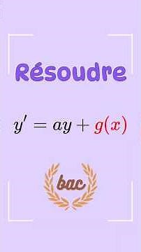 Révisions bac - Résoudre une équation différentielle de type 3